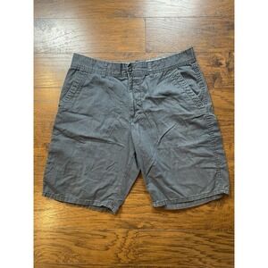 Y2K OP Ocean Pacific Chino Shorts Men's 36 Gray Flat Surfer Skate